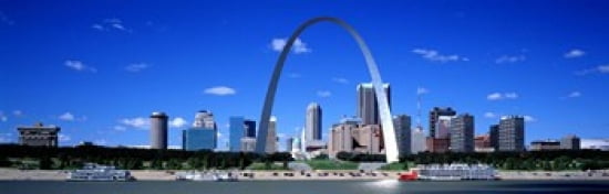 Skyline St Louis MO USA Canvas Art - Panoramic Images (36 x 12)
