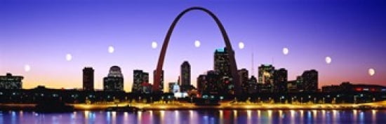Skyline St Louis Missouri USA Canvas Art - Panoramic Images (36 x 12)