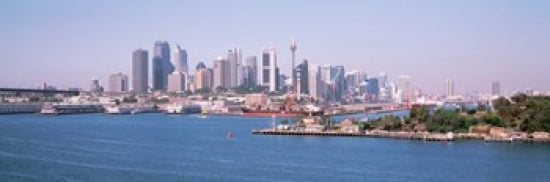 Skyline Sydney Australia Canvas Art - Panoramic Images (36 x 12)