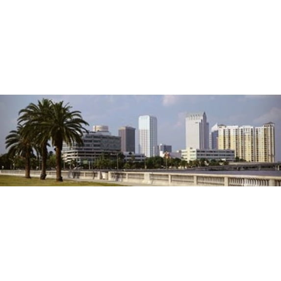 Skyline Tampa FL USA Poster Print (18 x 6)