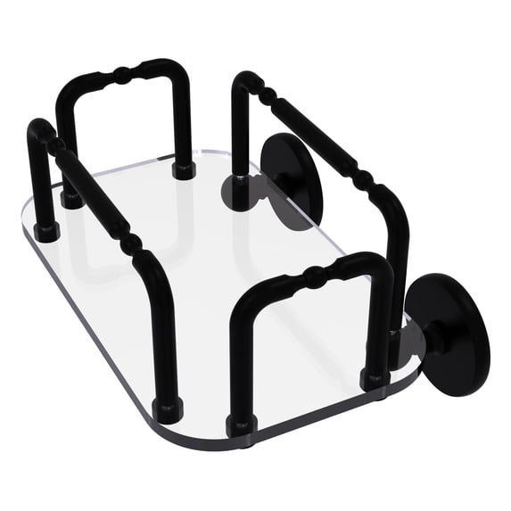 Skyline Wall Mounted Guest Towel Holder - Matte Black
