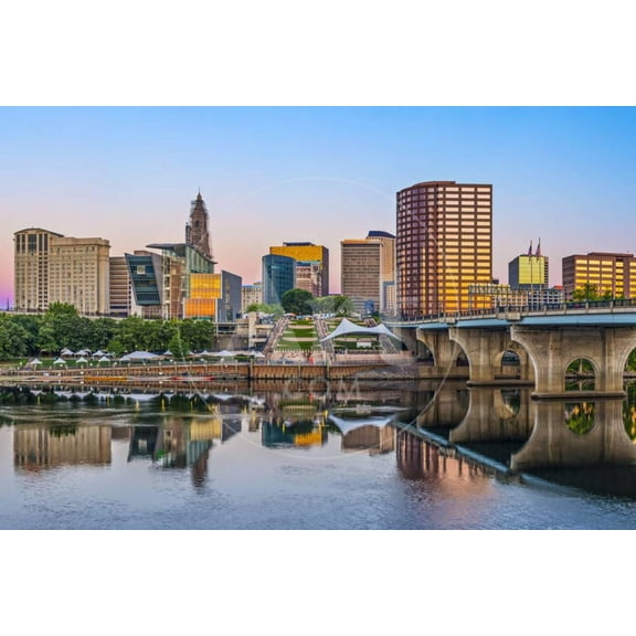 Skyline of Downtown Hartford, Connecticut, Unframed Photographic Print Wall Art by SeanPavonePhoto Sold by Art.Com