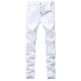 thumbnail image 1 of SkylineWears Men's Fit Durable Casual Fashion Drill Jeans Pants Trousers SK06 White 30X32, 1 of 2
