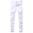 thumbnail image 1 of SkylineWears Men's Fit Durable Casual Fashion Drill Jeans Pants Trousers SK06 White 32X30, 1 of 2