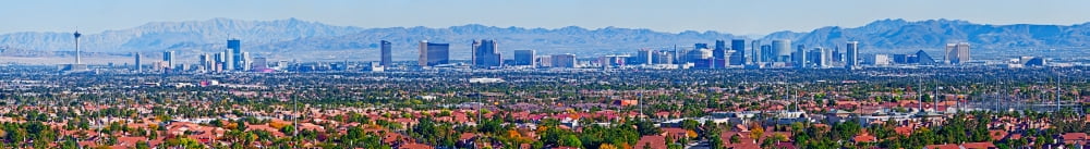 Skylines in a city Las Vegas Nevada USA Canvas Art - Panoramic Images (22 x 4)