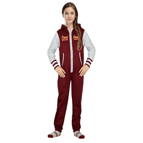 Skylinewears Boys Girls Kids Fleece Hooded Jumpsuit One Piece Non Footed Pajamas