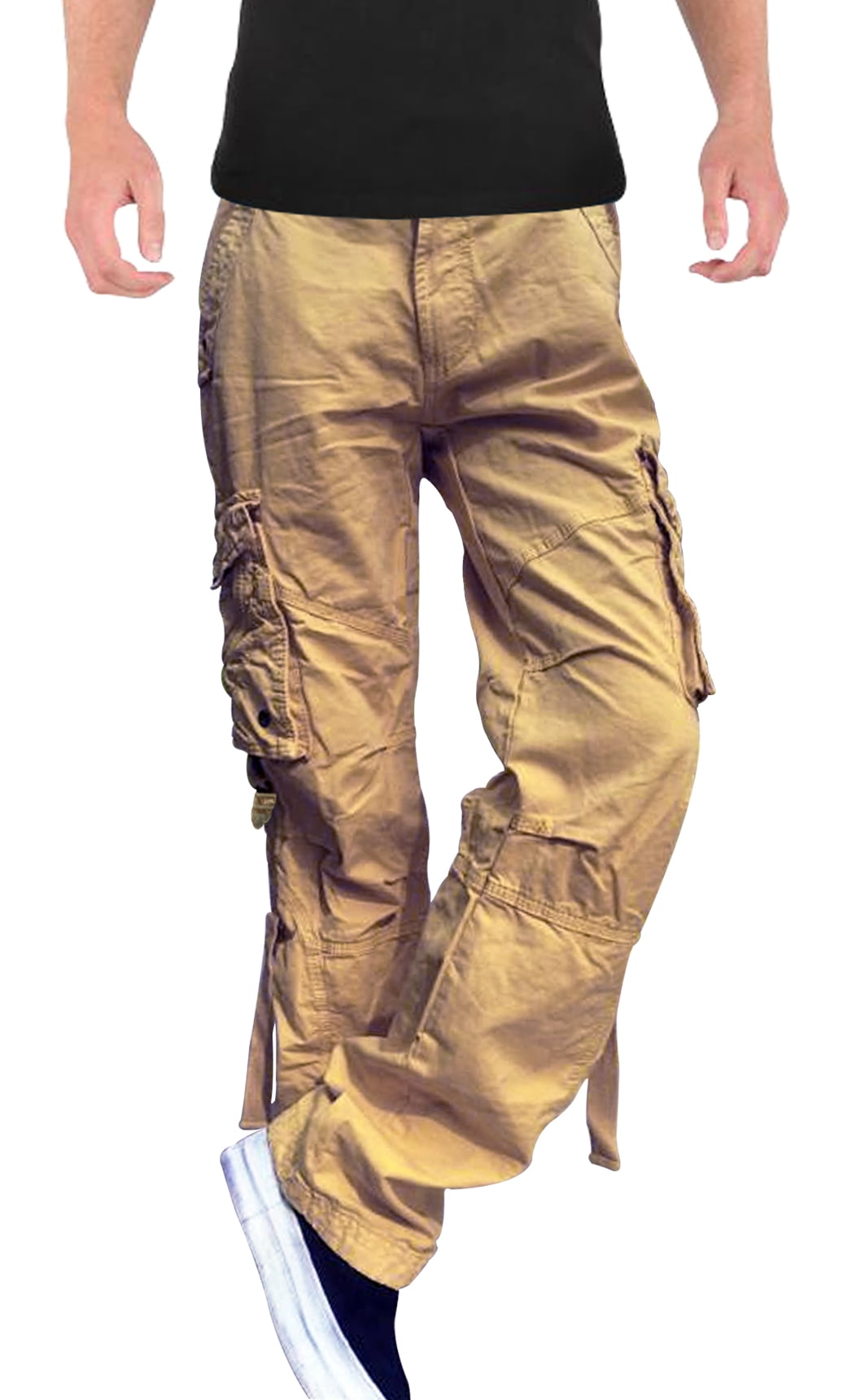 Skylinewears Men Cargo Pants 100% Cotton Camping Hiking Army Combat Pant Military Trouser