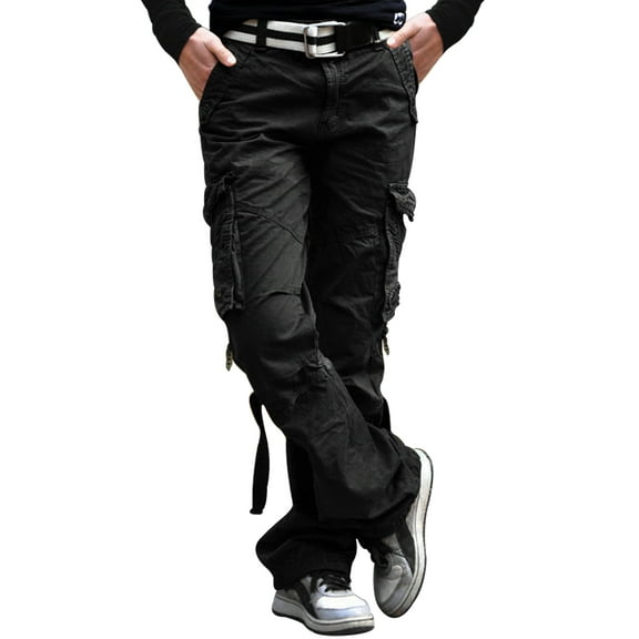 Skylinewears Men Cargo Pants with Multi Pockets 100% Cotton Camping Hiking Pant