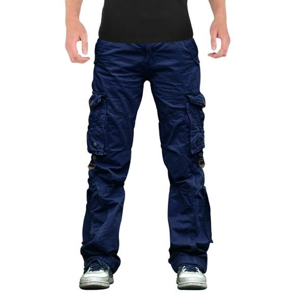 Skylinewears Men Cargo Pants with Multi Pockets 100% Cotton Camping Hiking Pant