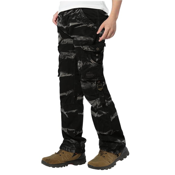 Skylinewears Men Cargo Pants with Multi Pockets 100% Cotton Camping Hiking Pant