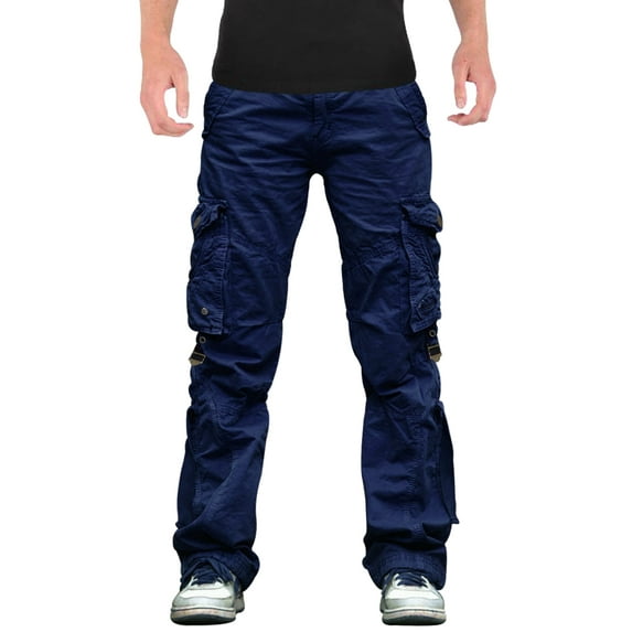 Skylinewears Men Cargo Pants with Multi Pockets 100% Cotton Camping Hiking Pant