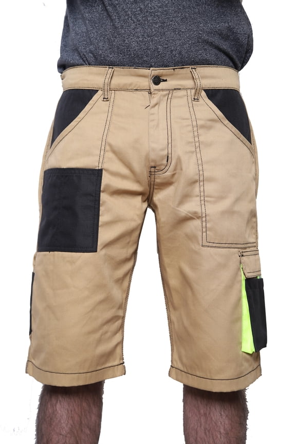 Men Carpenter Tactical Heavy Duty Cordura Reinforced Utility Pockets Work Shorts