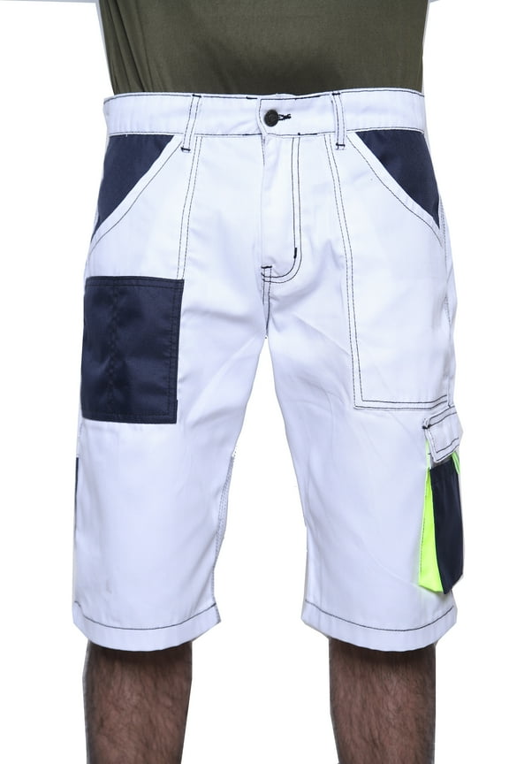 Men Carpenter Tactical Heavy Duty Cordura Reinforced Utility Pockets Work Shorts