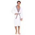 thumbnail image 1 of Skylinewears Men Robe Terry Cotton Robe Shawl Collar Bathrobe Spa Robes Housecoat Terry Toweling Sweat Steaming Clothes Sleepwear Shower Robe Gowns, 1 of 6
