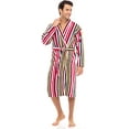 thumbnail image 1 of Skylinewears Men Terry Cloth Bathrobe Super Absorbent Hotel Spa Robe Red S, 1 of 8