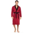 thumbnail image 1 of Skylinewears Men Terry Cotton Robe Contrast Bathrobe Shawl Collar Spa Bathrobe for Men Luxury Shower Robe Long Shawl Collar Bathrobe, 1 of 7