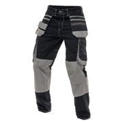 Skylinewears Men Utility Safety Pant Carpenter Heavy Duty Cordura Knee Reinforced Cargo Trousers Black W30-L32