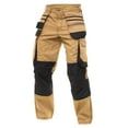 thumbnail image 1 of Skylinewears Men Utility Safety Pant Carpenter Heavy Duty Cordura Knee Reinforced Cargo Trousers Khaki W30-L30, 1 of 7