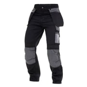 Skylinewears Men Utility Work Pants Cordura Safety Trouser Cargo Knee Reinforced Heavy Duty Pants Black W30-L34