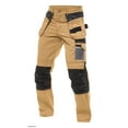 thumbnail image 1 of Skylinewears Men Utility Work Pants Cordura Safety Trouser Cargo Knee Reinforced Heavy Duty Pants Khaki W32-L34, 1 of 6