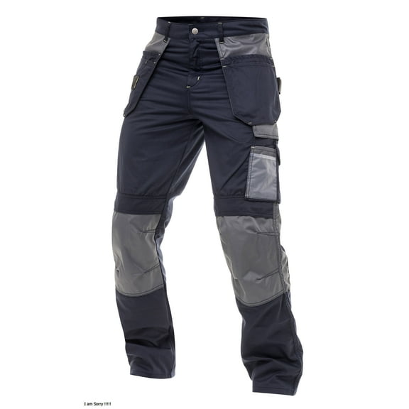 Skylinewears Men Utility Work Pants Cordura Safety Trouser Cargo Knee Reinforced Heavy Duty Pants Navy W38-L34