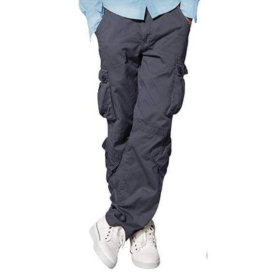 Skylinewears Men’s Cargo Pants with Multi Pockets Outdoor Hiking Trousers Cotton Work Pants