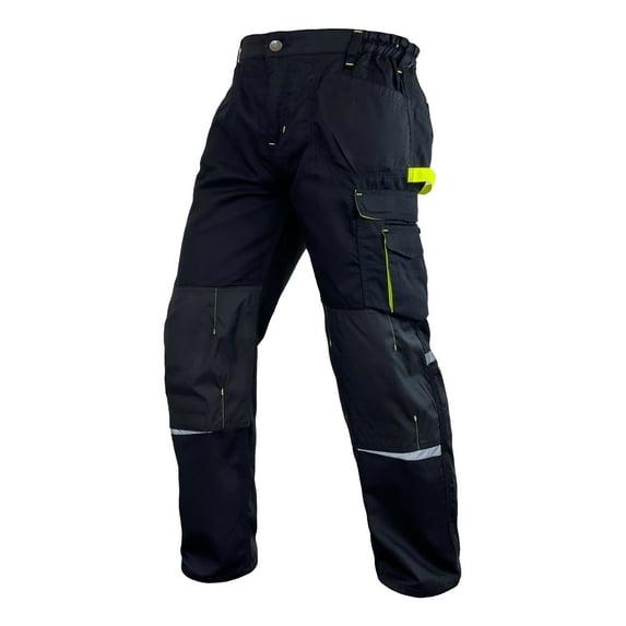 Skylinewears Men’s Carpenter Pants Work Heavy Duty Trouser Cordura Knee Reinforced Utility Pockets Work Wear Safety Trousers Black W30-L30