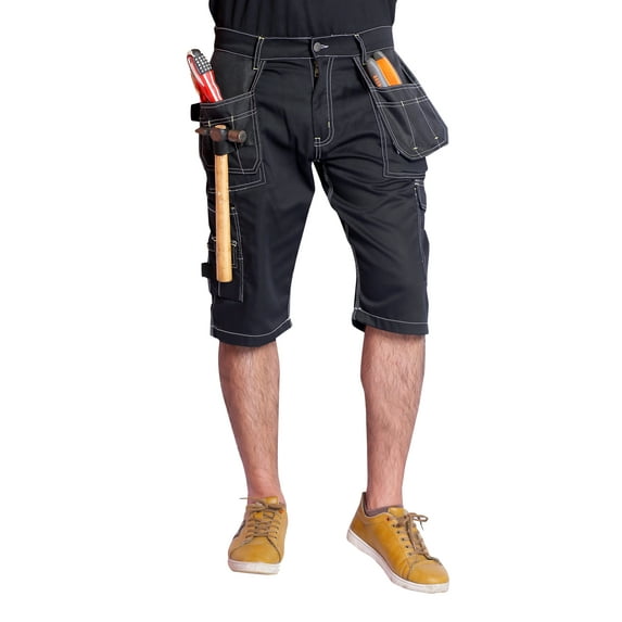 Skylinewears Men’s Holster Pockets Utility Cordura Reinforced Cargo Durable Cotton Work Shorts