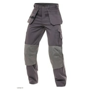Skylinewears Mens Cordura Pants Carpenter Construction Utility Tool Pockets Heavy Duty Knee Reinforced Work Wear Safety Trousers B3 Gray W30-L34