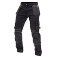 thumbnail image 1 of Skylinewears Mens Cordura Utility Tool Pockets Pants Carpenter Heavy Duty Knee Reinforced Safety Work Wear Trousers B1 Black W36-L34, 1 of 6
