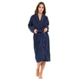 thumbnail image 1 of Skylinewears Woman Cotton Bathrobe Terry Cloth Knee Length Spa Bathrobe Soft Shower Robe, 1 of 6