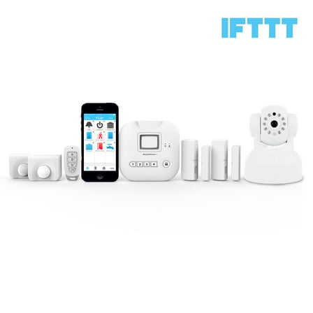 Skylink SK-250 Alarm Camera Deluxe Connected Wireless Security Home Automation System, iOS IPhone Android Smartphone, and Echo Alexa Compatible
