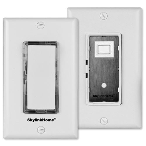 White Thermoplastic Wireless Light Switch with Timer