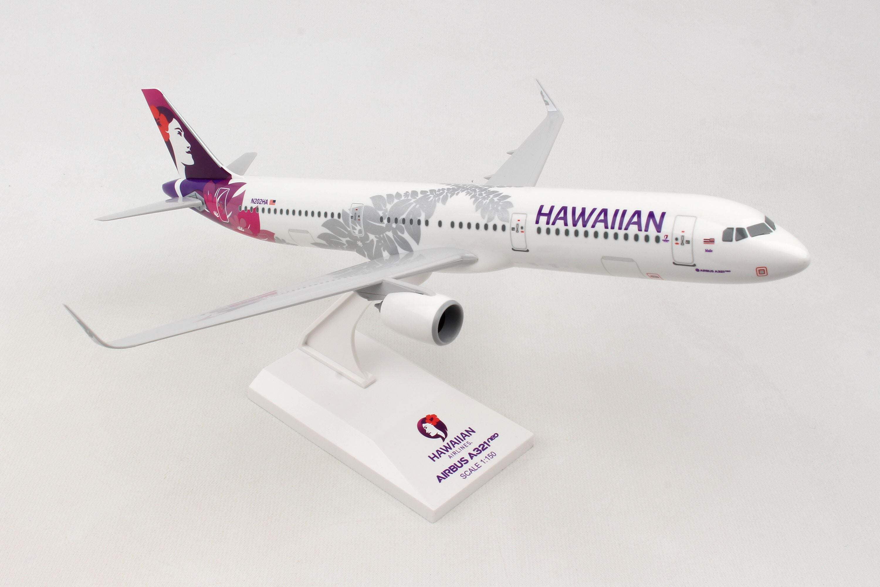 SkyMarks Hawaiian Airlines A321neo Model Plane, 1/150 Scale, with Stand ...