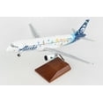 thumbnail image 1 of SKYMARKS ALASKA A320 1/100 PRIDE W/WOOD STAND  GEAR (**), 1 of 10