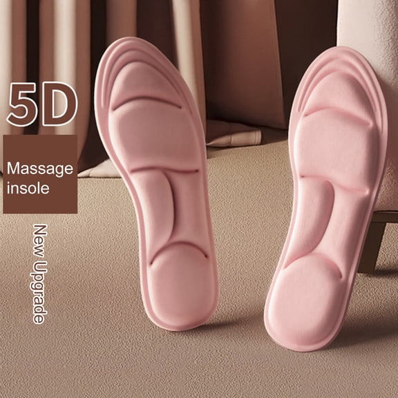 Skymirror 1 Pair Soft Shockproof Breathable Foam Insoles EVA Men Women 5D Massage Fitness Insoles