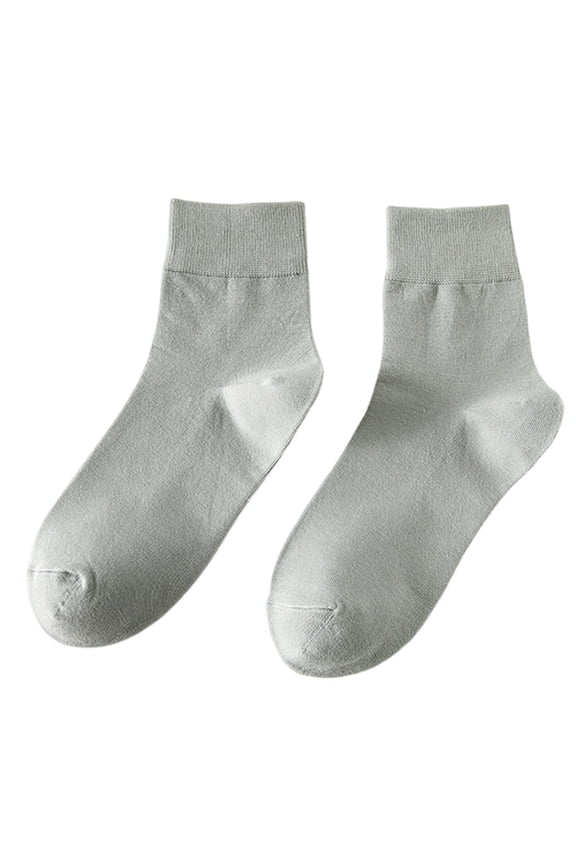 1 Pair Unisex Cotton Socks Mid-tube No Odor Solid Color High Elasticity Anti-slip Breathable Soft Sweat-absorption Anti-shrink Business Sports Socks