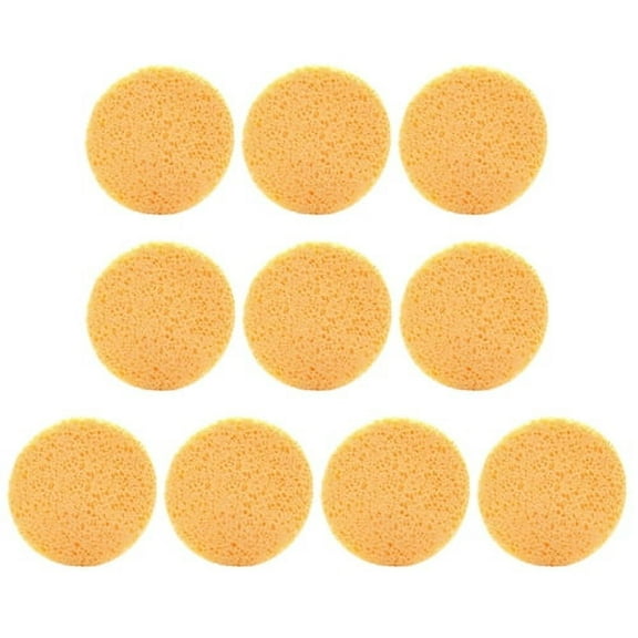 Skymirror 10Pcs Face Sponge Reusable Round Absorbent Compressed Natural Makeup Removal Exfoliating SPA Face Cleansing Cellulose Sponge Kit
