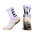 thumbnail image 1 of Skymirror 2 Pairs Men Sport Socks Anti-slip Silicone Bottom Mid-tube Sweat Absorption Fine Knitting High Elasticity Daily Wear Football Basketball Calf Socks, 1 of 8
