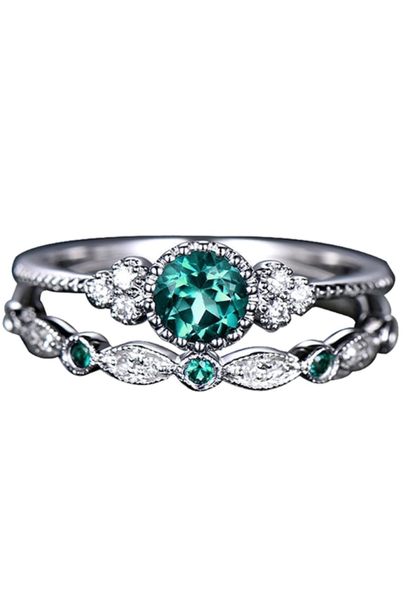 2Pcs Finger Jewelry Dual Type Non-allergic Durable Fashion Cycle Ring for Gift