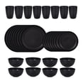 thumbnail image 1 of Skymirror 32 Pcs Plastic Tableware Set Food-grade Reusable Dinner Plates Bowls Cups Service for 8 Dishwasher Safe Non-breakable Dishware for Picnics Parties Family Gatherings, 1 of 6