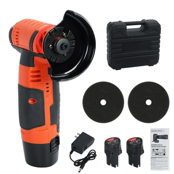 Skymirror Angle Grinder Tool, Handheld Cordless Angle Grinder, Brushless Cut Off Hand Polishing Grinding Tool, Electric Hand Grinder Power Tool, 2 Batteries, 1 Charger
