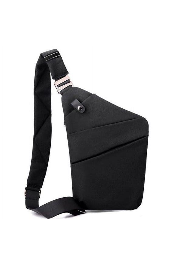 Anti Theft Travel Bag Slim Sling Bag Large Capacity Zipper Closure Adjustable Crossbody Travel Bag for Women Men