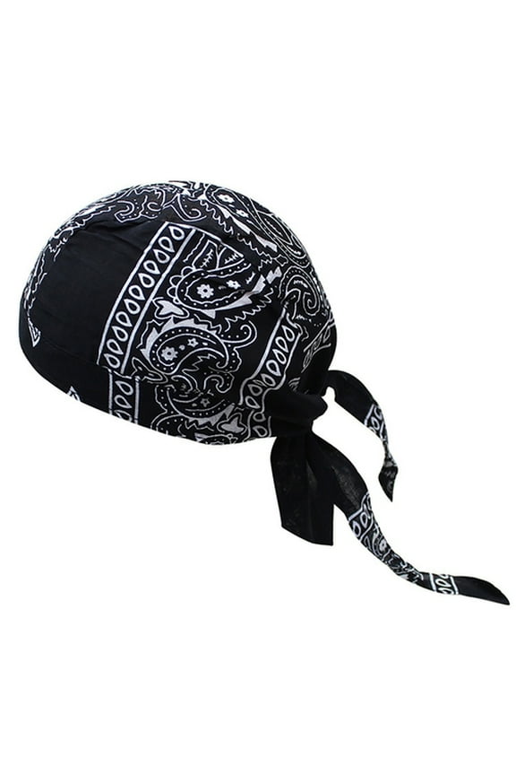 Bandana Multi-color Hip Hop Cotton Cashew Printing Pirate Headscarf Beanie Hat for Streetwear