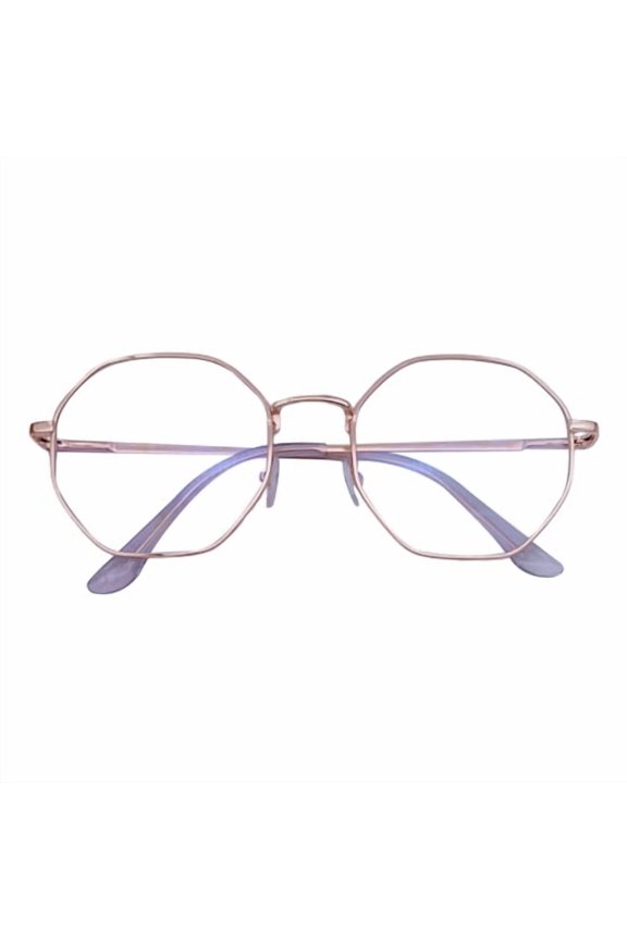 Blue Light Blocking Glasses Unisex Octagon Frame Clear View Strong Hinge Eye Clear Bluelight Glasses Spectacles Eyewear