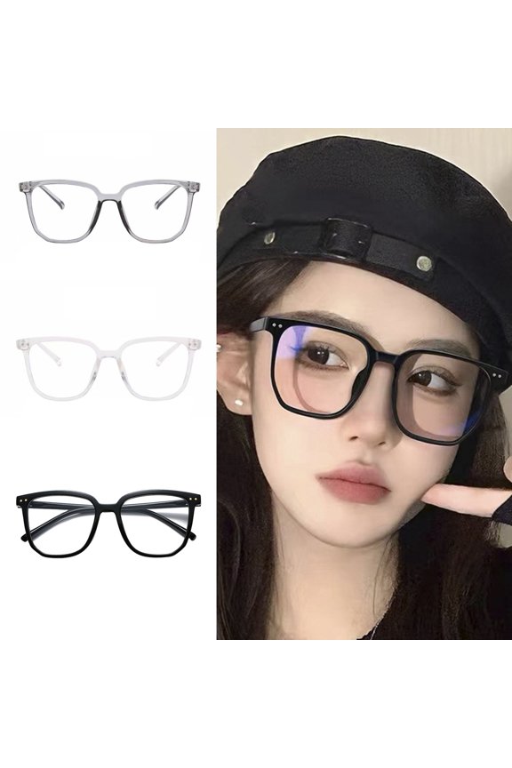 Blue Light Blocking Glasses Unisex Retro Clear View Strong Hinge Transparent with Brim Eye Protection Clear Bluelight Glasses Spectacles
