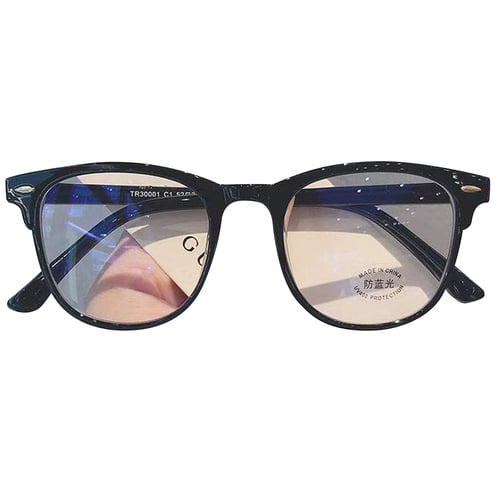 Skymirror Clear Lens Glasses Square Anti-radiation Portable Simple Style High Clarity Eye Protection Eyewear Retro Frame Women Computer Anti-blueray Glasses for Office