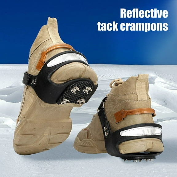 Skymirror Crampons Ice Snow Traction Cleats Anti-Skid 5 Point Gripper Spikes for Walking Jogging Hiking Outdoor Winter Sports