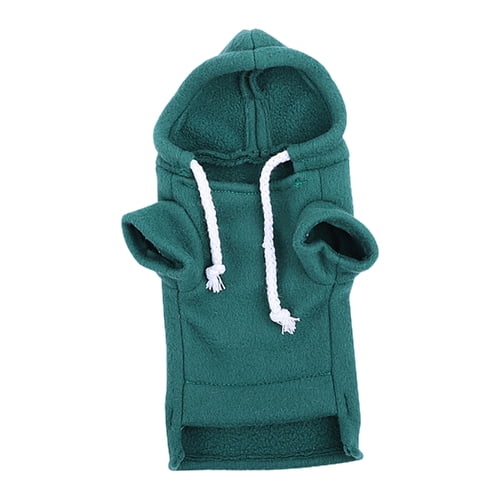 Skymirror Cute Ferret Hoodie Solid Color Drawstring Hooded Sweatshirt Thick Fleece Foreleg Elastic Hamster Guinea Clothes