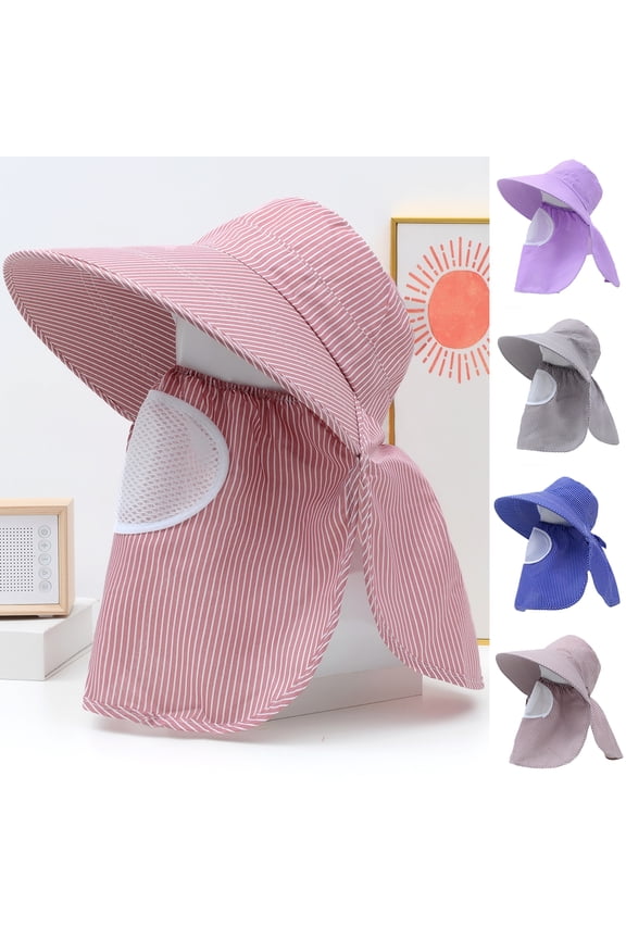 Cycling Hat Sunshade Face Neck Protection Wide Brim Breathable Anti-slip Anti-UV Elastic Band Gardening Outdoor Women Cap Headwear